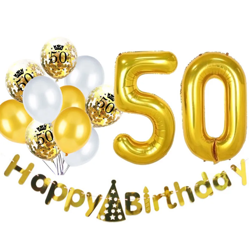 Латексный шар с конфетти для взрослых 50 лет|Украшения своими руками вечеринки| |