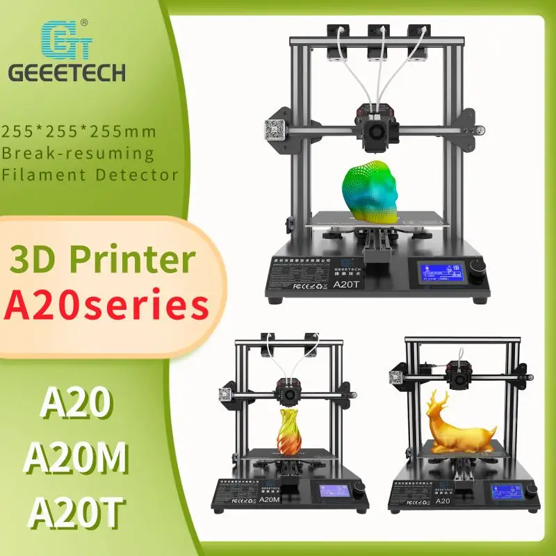 

3D-принтер Geeetech FDM CE A20 A20M A20T, монохромная многоцветная печать, с открытым исходным кодом, 250*250*250 м³, быстрая сборка, набор «сделай сам»