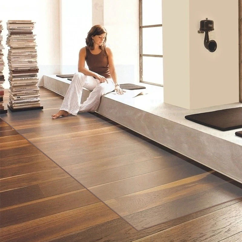 Мягкий стеклянный защитный ПВХ ковер прозрачный водонепроницаемый кожаный