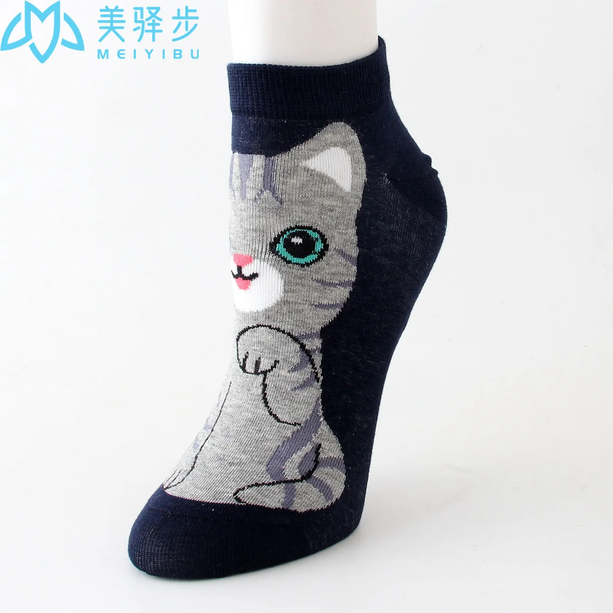12 pairs per set Spring new cartoon female socks versatile cute dog sweat absorption sock hot socks wholesale