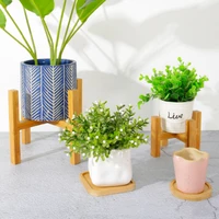 1pcs plant stand wood flower pot holder wood indoor outdoor free standing modern flower stand garden patio decoration shelf