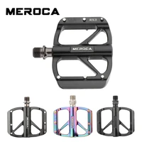 meroca bicycle pedal mountain bike aluminum alloy non slip pedal folding bike bicycle dubearing pedal
