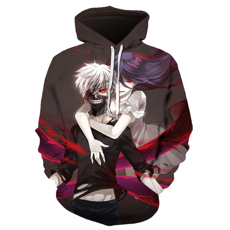 Tokyo Ghoul толстовки 2020 новые модные забавные аниме худи и 3d с капюшоном harajuku Хип хоп