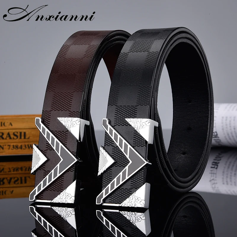 Anxianni Designer Belts High Quality Retro Belts Leather Waistband Genuine Leather Fashion Jeans Belts Male