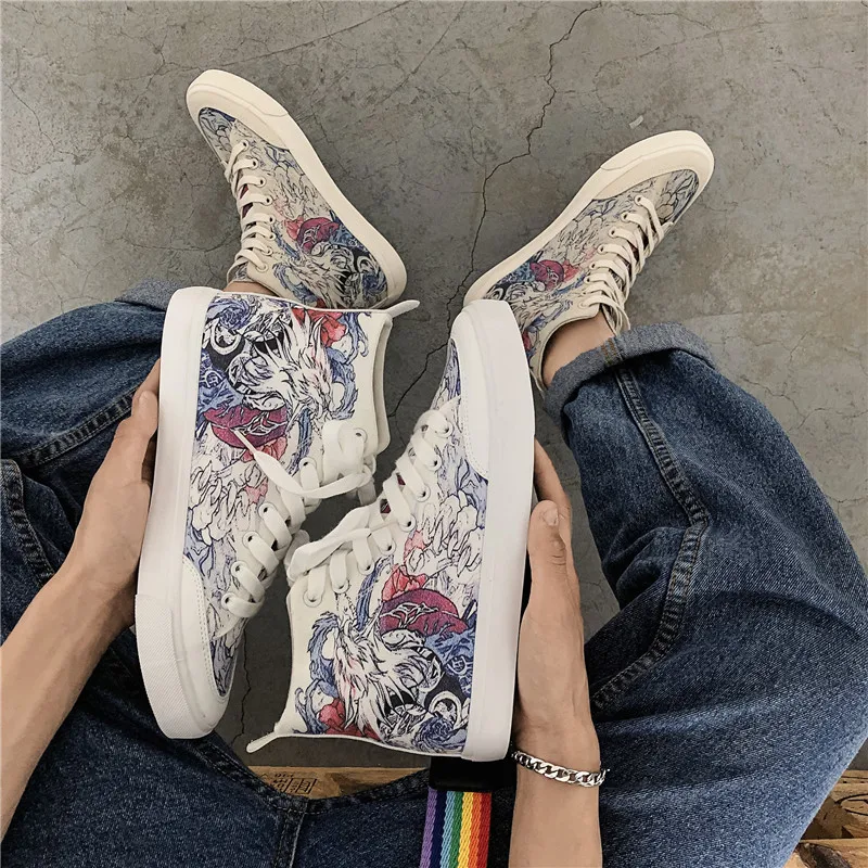 Новинка 2019 года классическая бежевая парусиновая обувь мужские кроссовки с