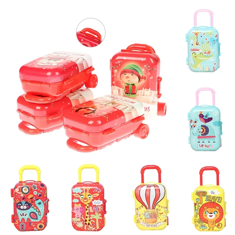 

42.73-2120 mini roller travel suitcase candy box creative wedding candy box luggage trolleyy toy small
