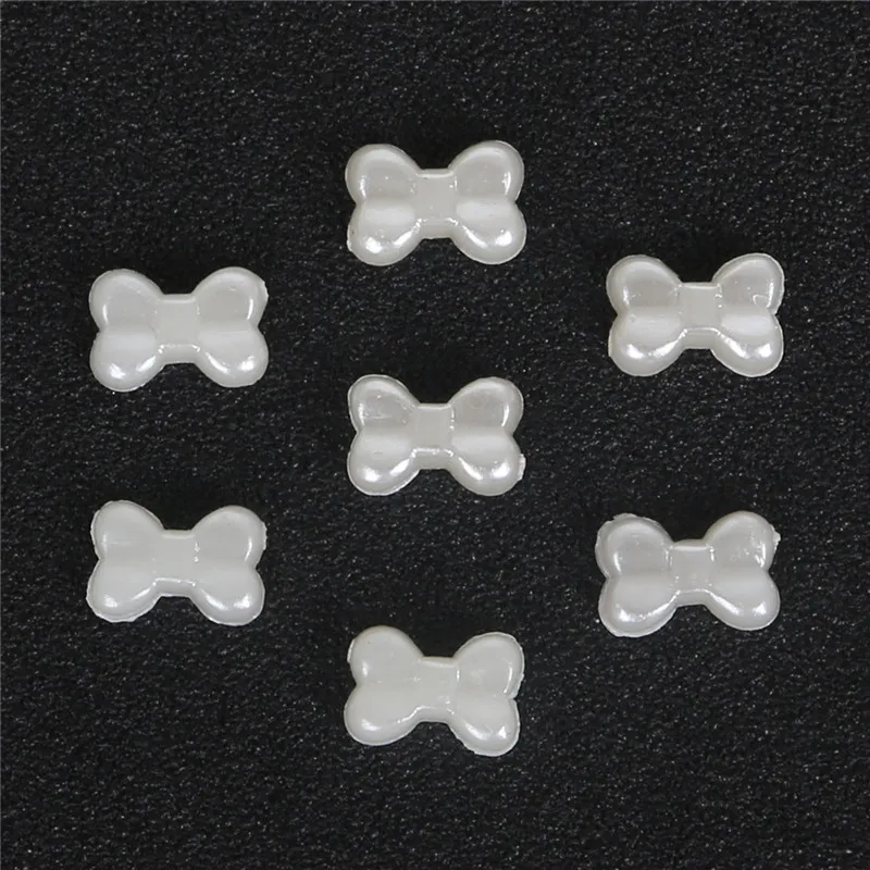 300шт/пакет Бабочка Плоская Закрепка Кабошон Имитация Пластиковая Жемчужина ABS для Ювелирных Изделий, Ремесел, Украшения Для Дома и Телефона