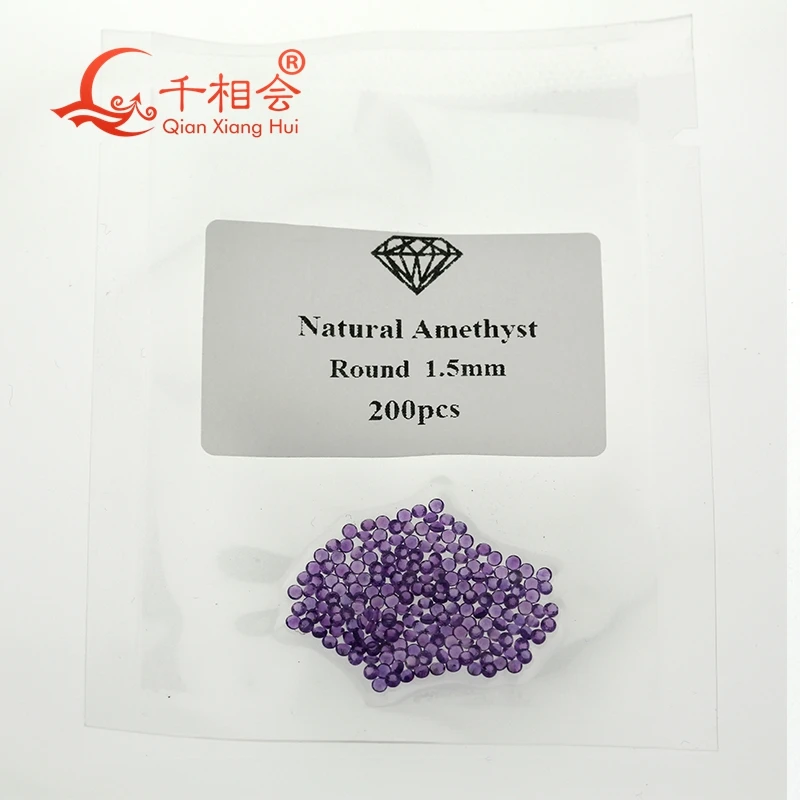 Машина резки круглой формы dia mond cut красивый природного Аметист Драгоценных