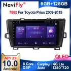 6G + 128G автомобильный стерео для Toyota PRIUS 2009-2015 Восьмиядерный Android 10 Автомобильный GPS навигационный плеер Deckless радио головное устройство WIFI