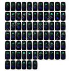 5 контактов SPST вклвыкл кулисный переключатель зеленый и синий светодиод 20A12V 10A24V переключатель для автомобилей, грузовиков, RVs, лодок