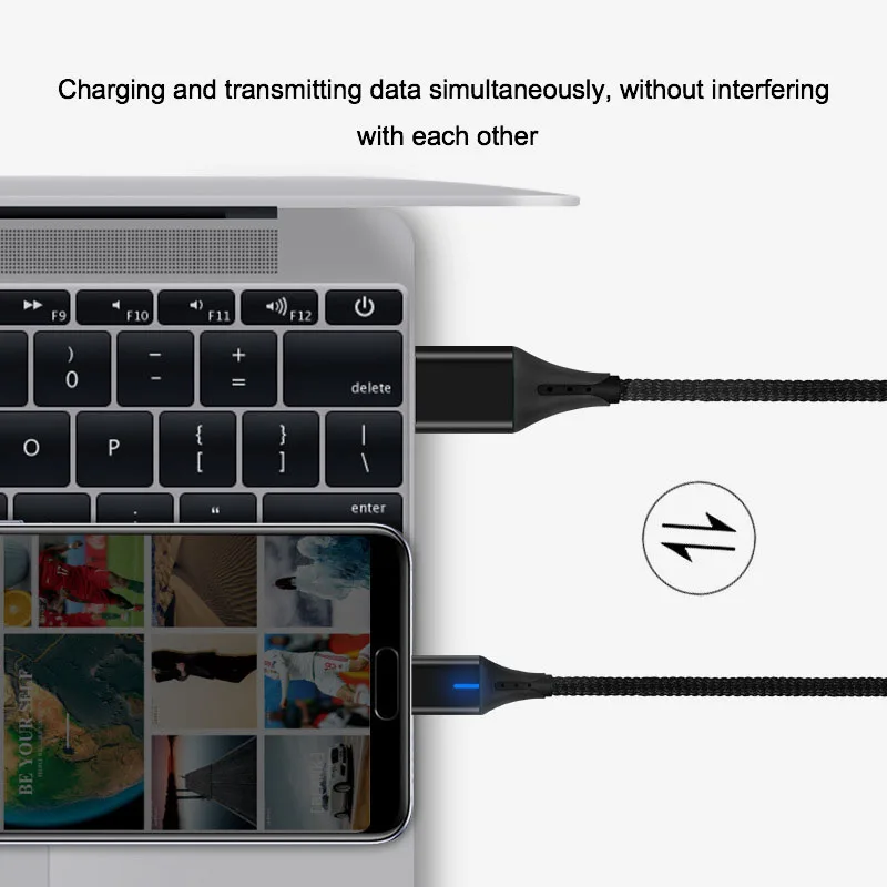Micro USB C Магнитный кабель 5A супер быстрая зарядка Телефон Type магнитное зарядное