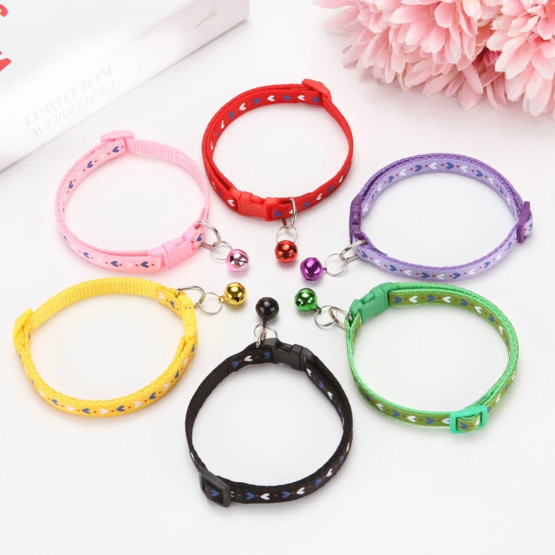 

Easy Wear Cat Dog Collar With Bell Adjustable Buckle Dog Collar Cat Puppy Pet Supplies Cat Dog Accessories Small Dog