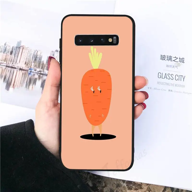 

Carrot cherry cartoon cute Phone Case For Samsung galaxy S 7 8 9 10 20 edge A 6 10 20 30 50 51 70 note 10 plus
