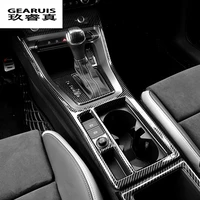 car styling carbon fiber multimedia handrest center console gear shift panel cover sticker for audi q3 2019 interior accessories