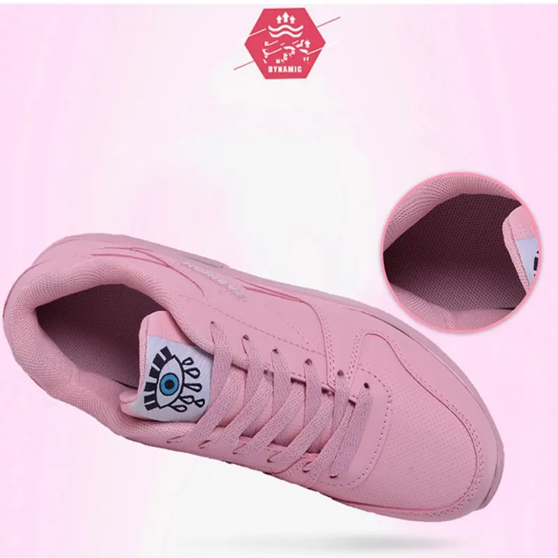 JIEMIAO 2021 Women Trainers Running Shoes PU Leather Fashion Sneakers Ladies Outdoor Breathable Comfort Air Cushion Sport Shoes