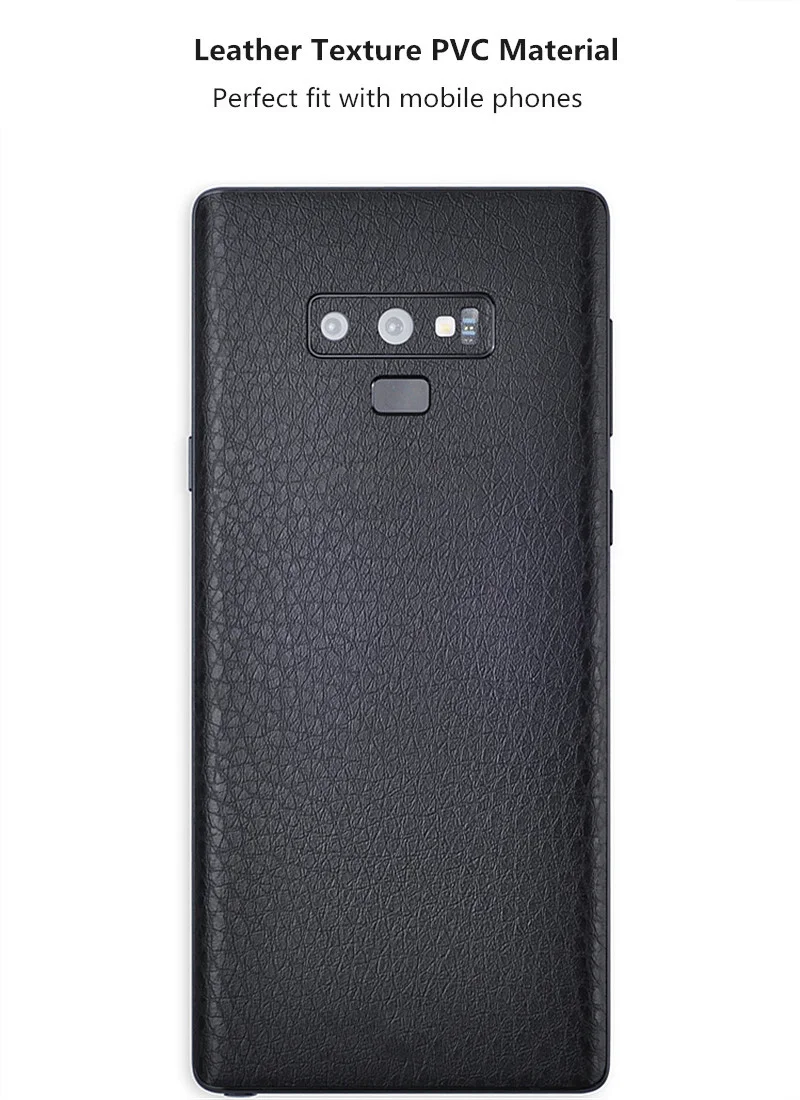 Кожаная наклейка с узором для samsung S10 S9 S8 Plus, тонкая защитная пленка для задней панели, декоративная наклейка