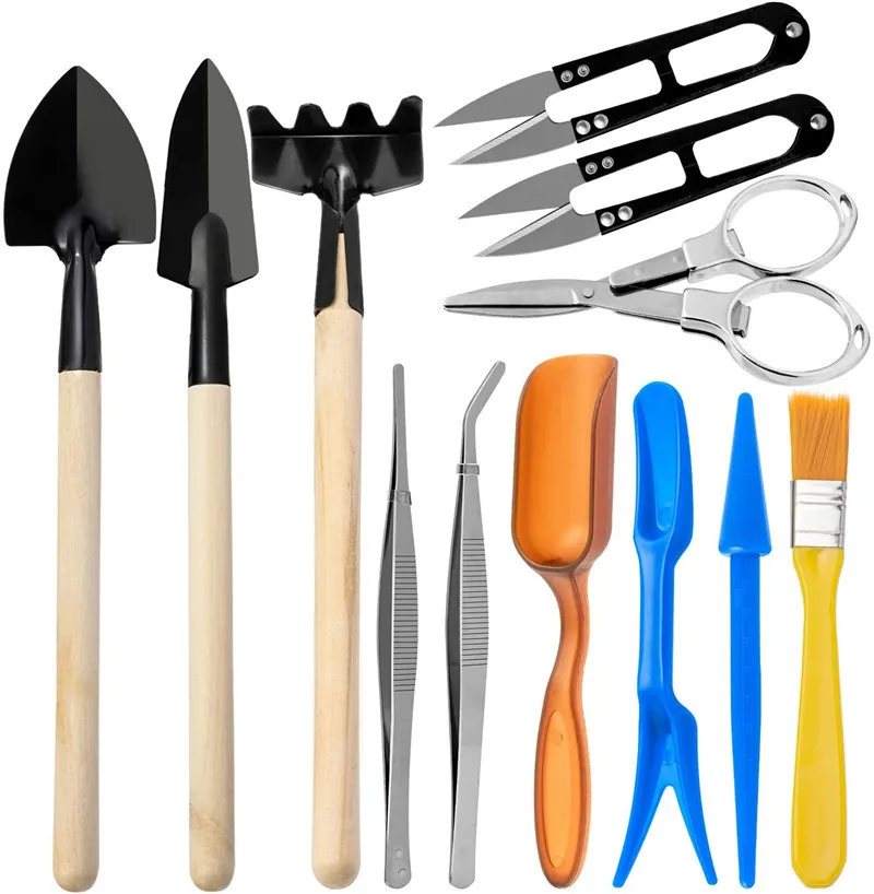 ZK30-herramientas para plantas suculentas, Mini juego de herramientas de mano para jardín, herramientas para trasplantar, juego de herramientas de jardinería para plantación en miniatura