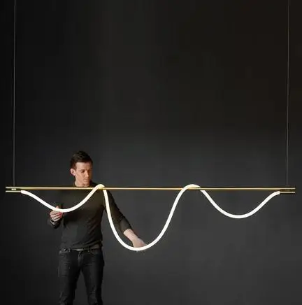 

Современный горизонтальный Обеденная подвесной светильник Nordic светодиодный Кухня Гостиная Спальня лампа мягкий светодиодный светильнико...