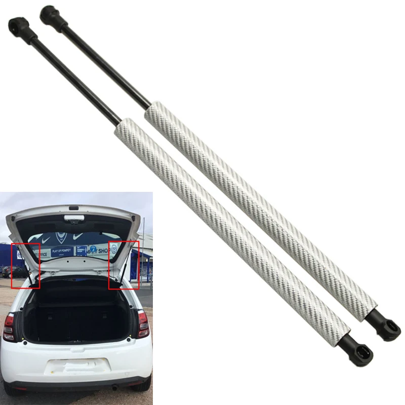 

carbon fiber FOR Citroen C3 hatchback 2009-2016 Auto Rear Trunk Boot Tailgate Boot Lift Supports Gas Struts gas bars dampers