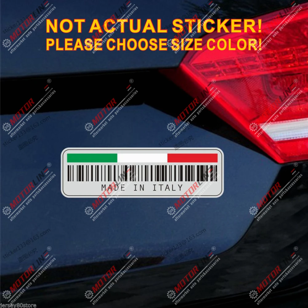 Флаг Италии итальянский флаг UPC штрих код забавная Автомобильная виниловая