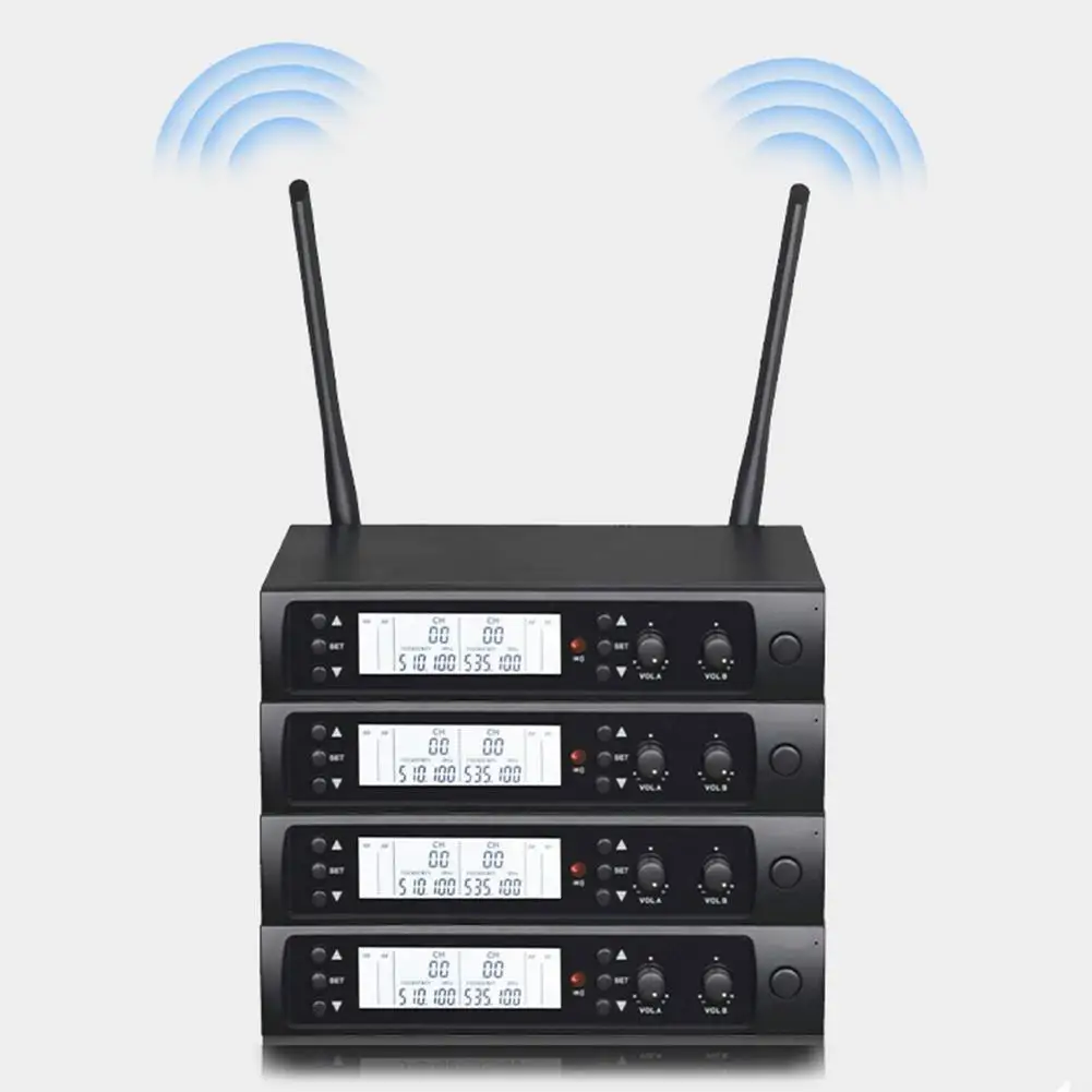 Беспроводная микрофонная система металлический микрофон для караоке UHF