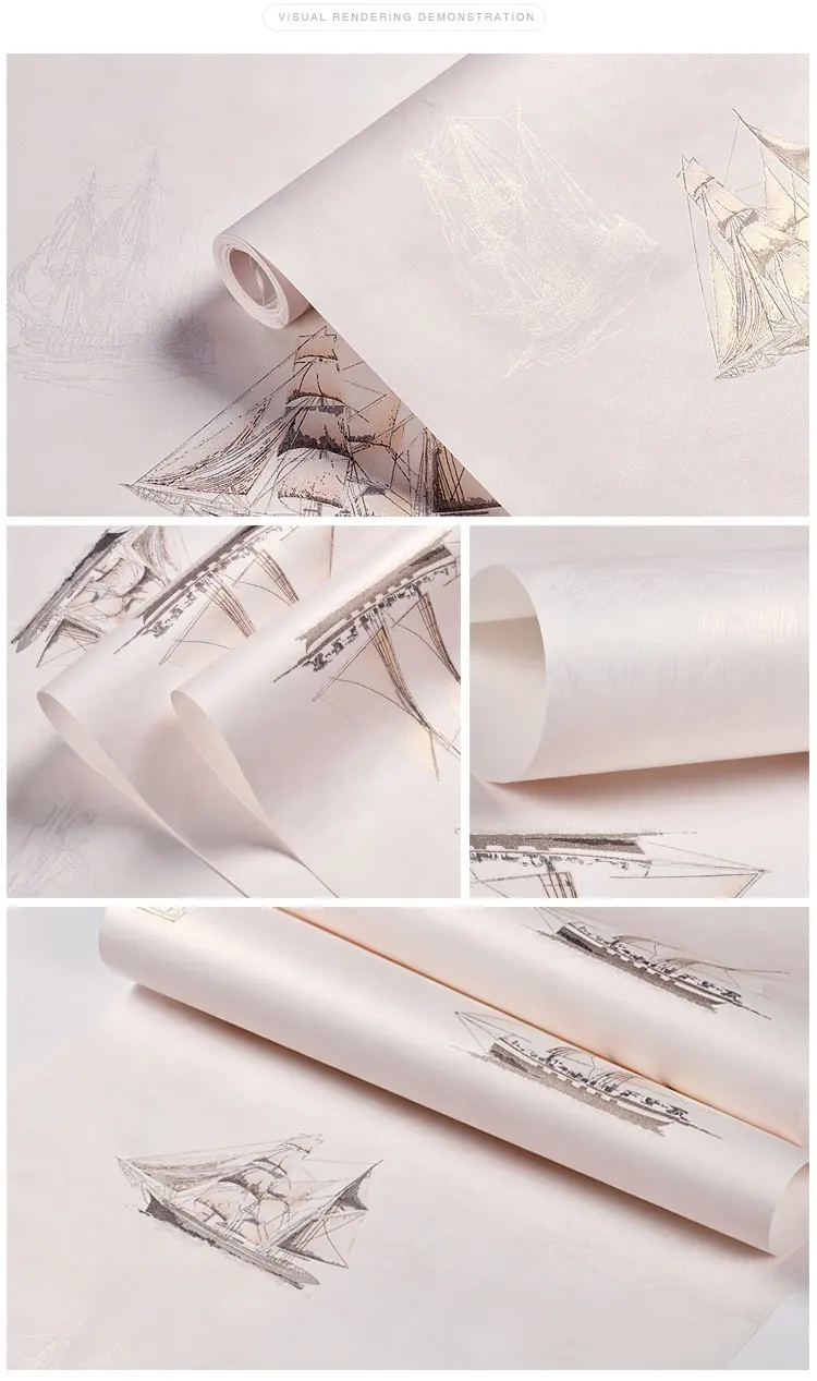Средиземноморский, плаванье лодка обои для детской спальни стены мультфильм обои для детей мальчик девочек комнаты infantil