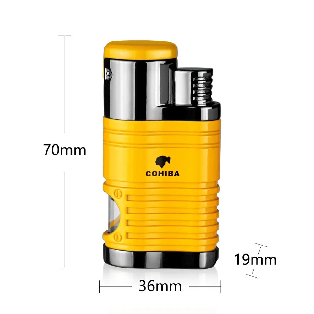 Cohiba сигарета зажигалка для табака 4 фонарь струйное пламя многоразового
