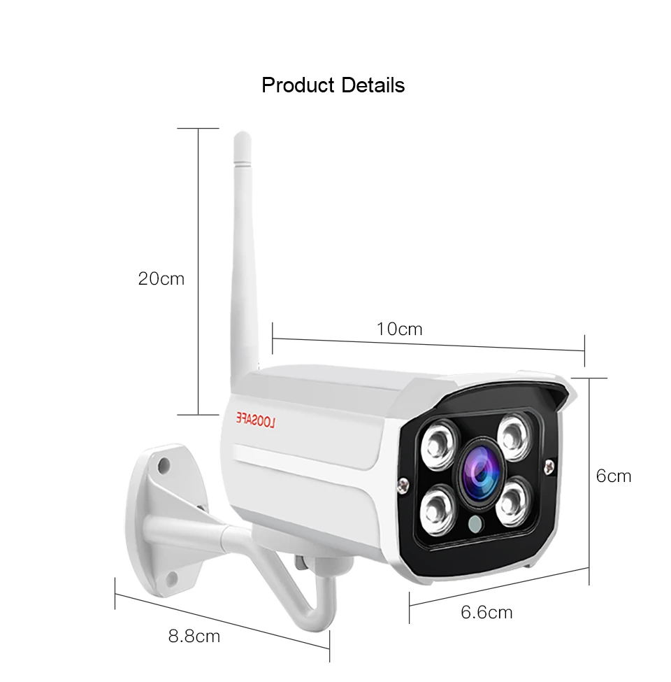 LOOSAFE, 1080 P, Wifi, ip-камера для домашней безопасности, пуля, для улицы, цветной, день и ночь, режим AP, водонепроницаемая, Onvif, камера видеонаблюдения