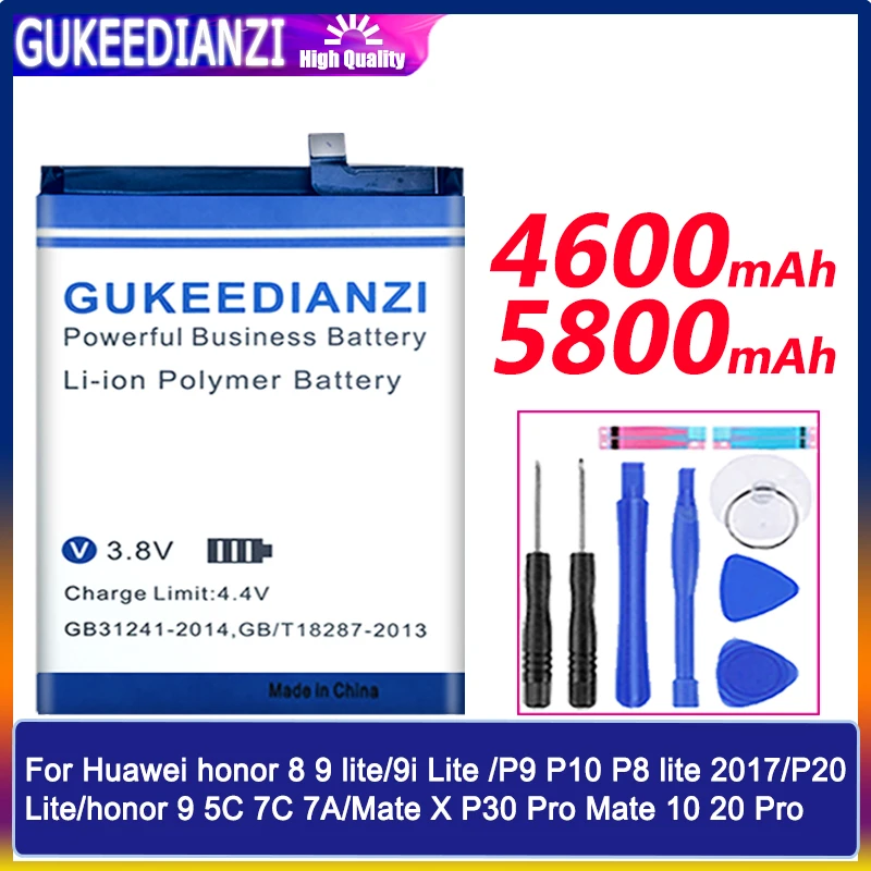 Аккумулятор HB436486ECW для телефона Huawei honor 8 9 lite V9 Pla /9i Lite /G9 P9 P10 P8 2017 Y6 II /Mate X10 20 P30 Pro Nova