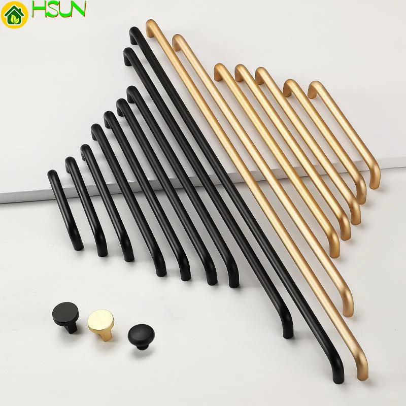 Черный американский шкаф из алюминиевого сплава длинная ручка скандинавский