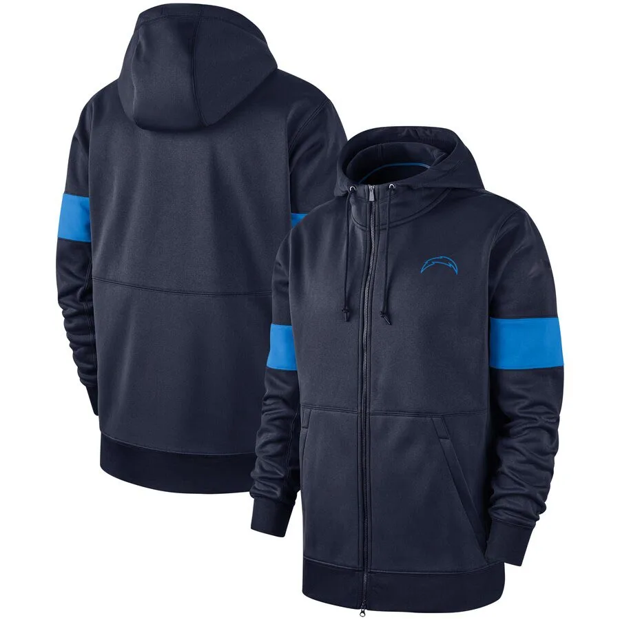 

Los Angeles Navy Men Chargers Sideline Performance Full-Zip Hoodie