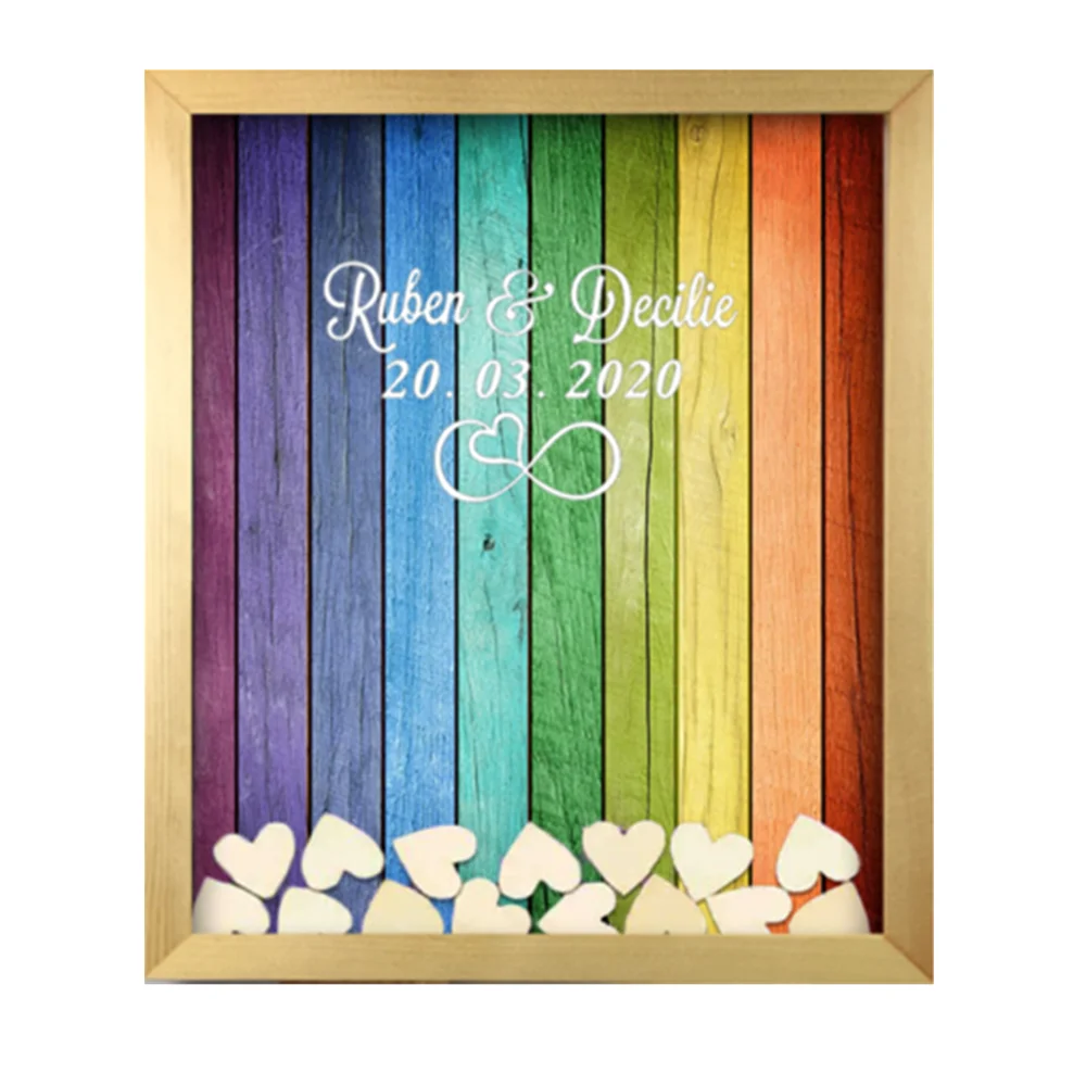 Custom Wish свадебное оформление коробки рустикальная Милая Свадебная книга в форме