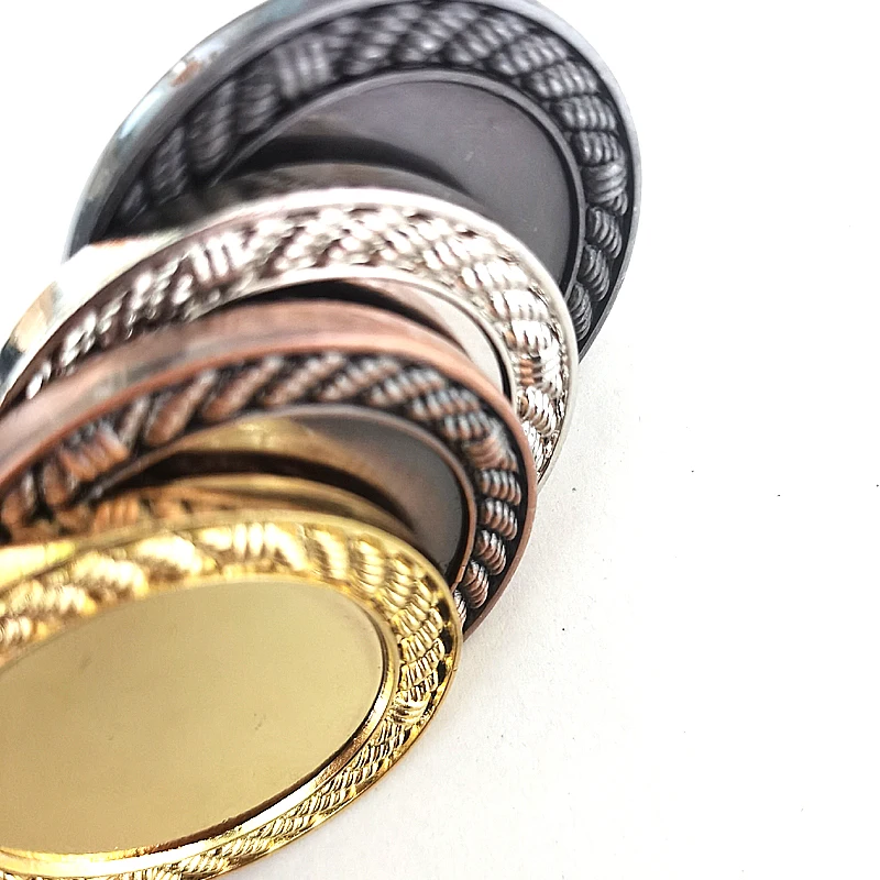 Пустые медали золотого цвета и серебряного бронзовая цветная медаль печать