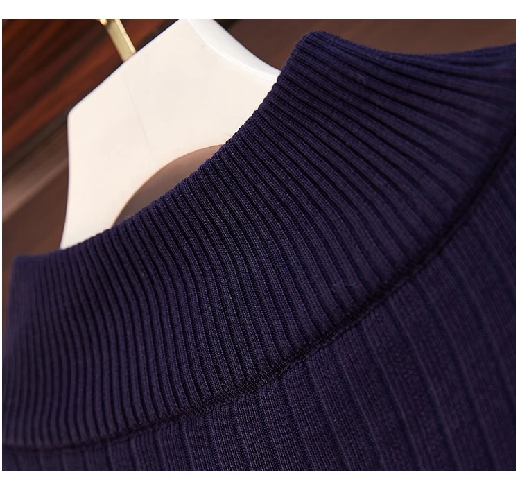 Женский трикотажный Костюм-двойка с высоким воротником и брюками |