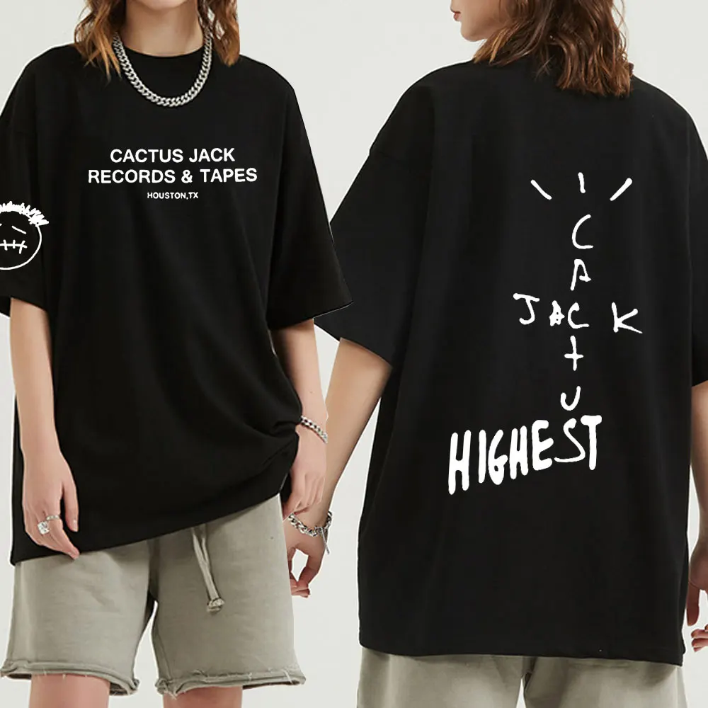 

100% Cotton Cactus Jack T Shirt Men Women High Quality Vintage Streetwear Swag Tops Tee Travis Scott ASTROWORLD Hip Hop
