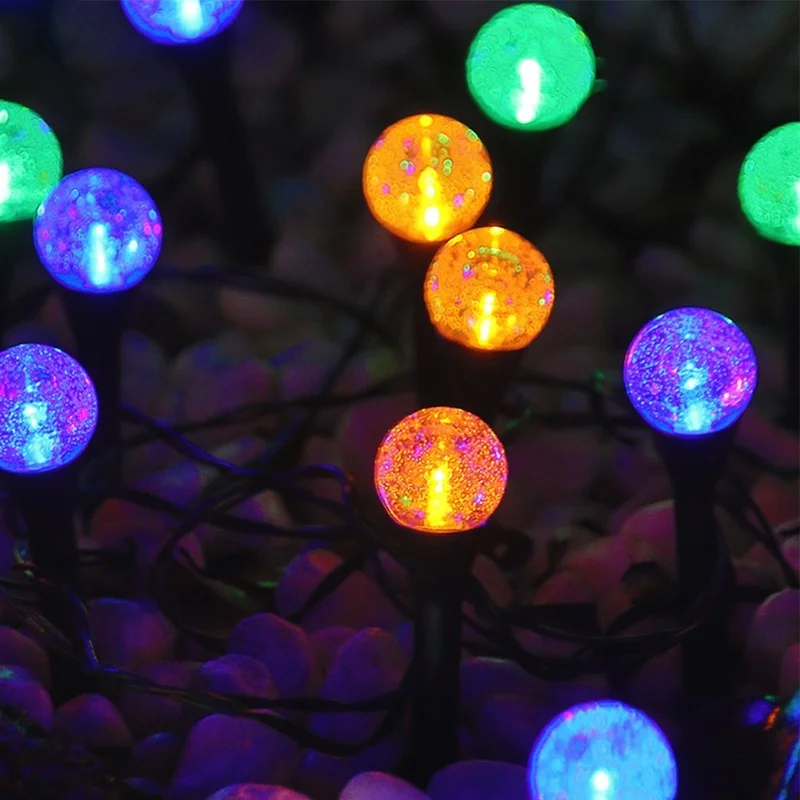 

Outdoor Solar Bulb String LED String Fairy Light Solar Powered Garland Led Solar Lamp Outdoor Waterproof Garden Lamp with Sensor