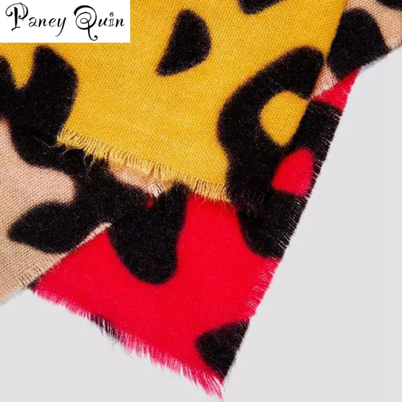 

new winter scarf women's color Leopard print cashmere warm shawl scarves women 2019 bufandas invierno mujer