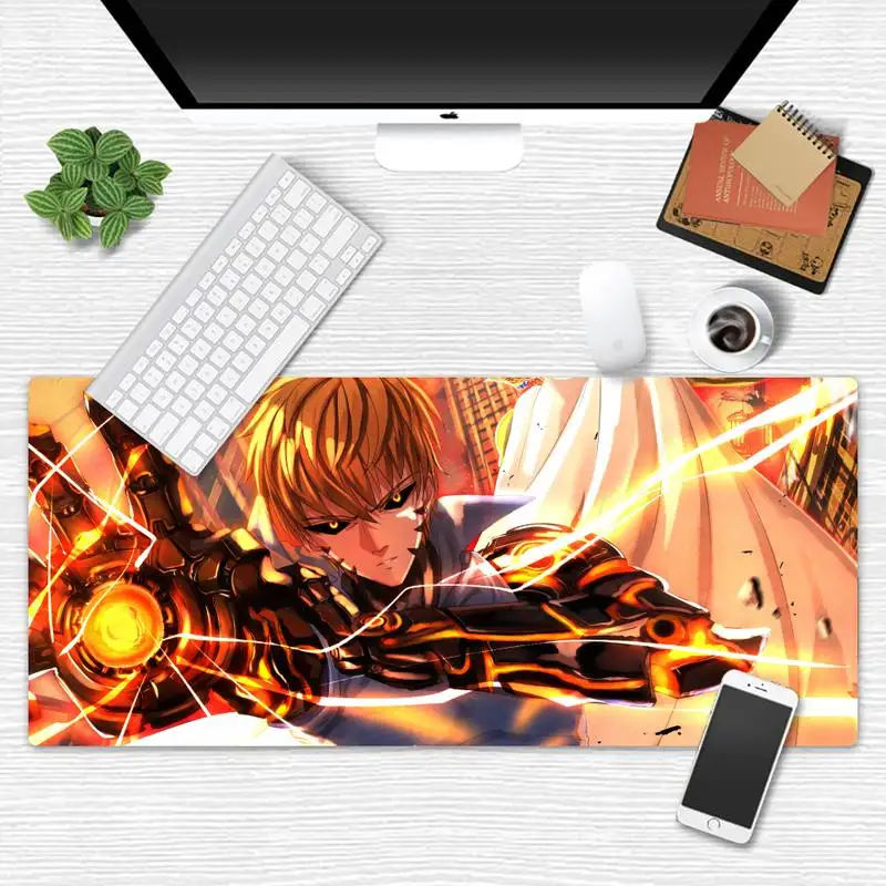 

One Punch Man Natural Rubber Gaming mousepad Desk Mat Game Office Work Mouse Mat pad X XL Non-slip Laptop Cushion mouse pad