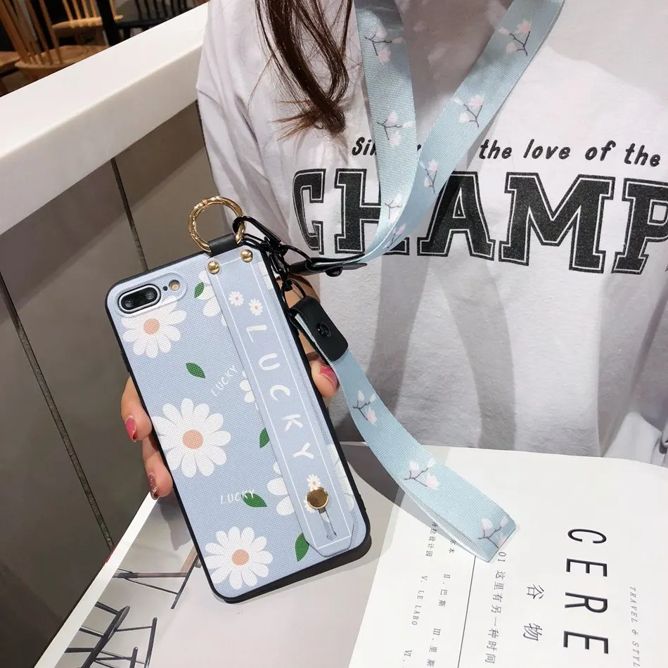 Чехол для Huawei Nova 3i Модный чехол с подставкой и ромашками 4 3E 4E мягкий из ТПУ