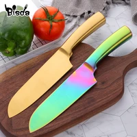 santoku sharp cleaver stainless steel chef knives fruit paring knives meat fish fillet knife kitchen utensil