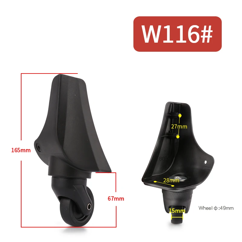 Suitcase Parts Wheel 360 Spinner Luggage Wheels Boarding Luggage Box Accessories for Suitcase Luggage Password Rolling Wheels