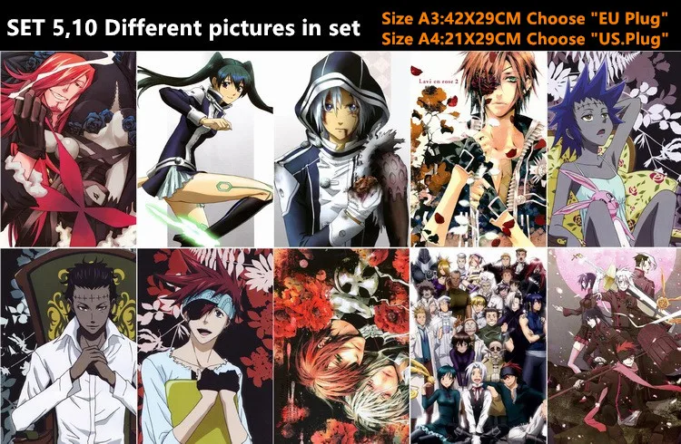 Постер Аниме D.Gray-man 10 шт./лот наклейка на открытку игрушку Аллен Уокер Юу Ховард д