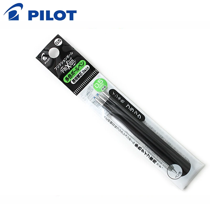 Pilot FriXion шариковая гелевая многократная заправка-0,5 мм 6 заправок/лот(2 упаковки) черный/красный/синий LFBTRF-30EF - Цвет: Black  6pcs(2 Packs)