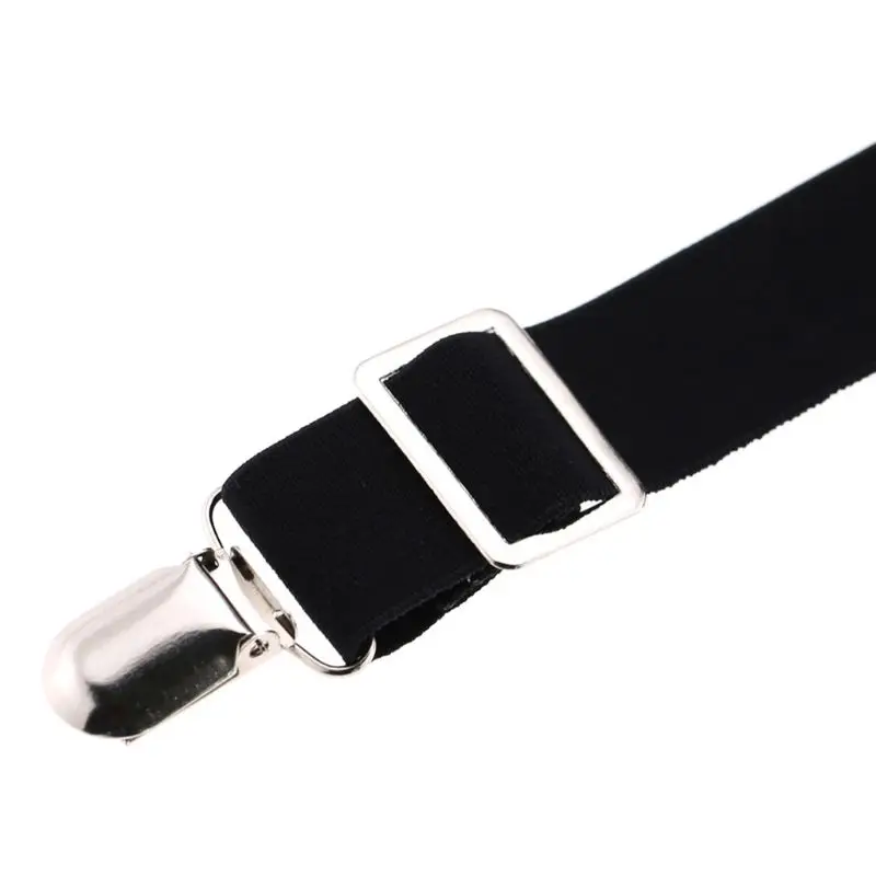 

Mens Womens Elastic Nylon Waist Belt with Garter Suspender Clip Stockings Pants Jeans Holder Straps Adjustable Clamp