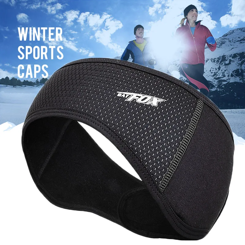 BATFOX Мужская и Женская флисовая велосипедная повязка на голову наушники для бега