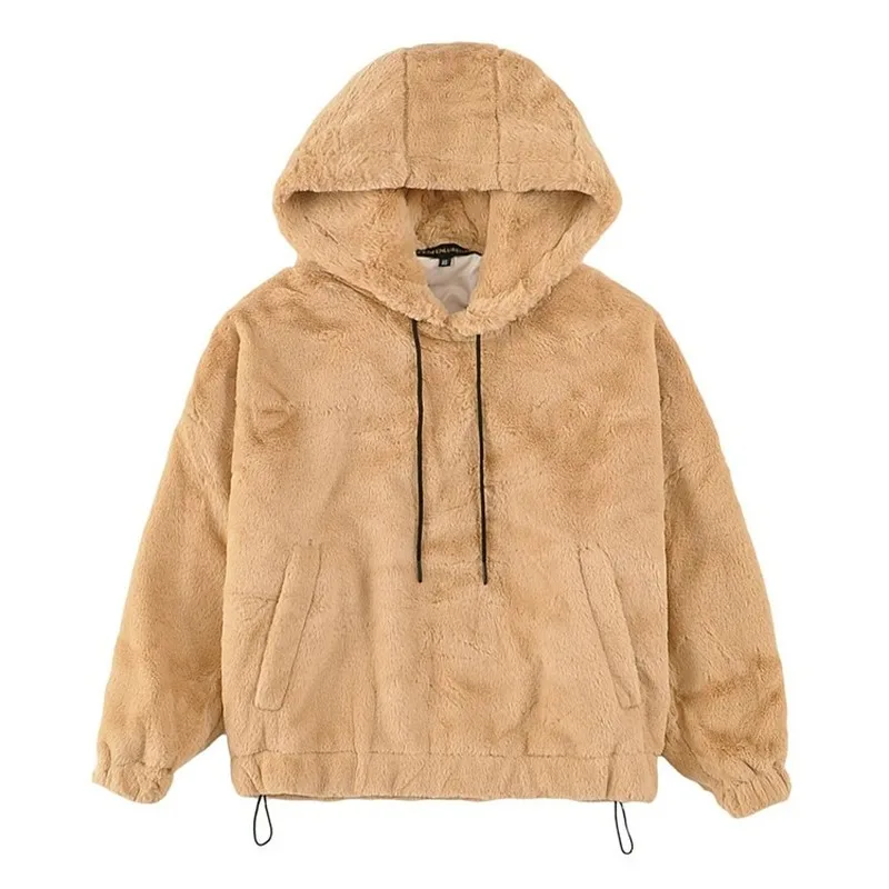 

Design women's pullovers hoodies coat and jackets Winter autumn fashion casual wild solid color hooded jacket loose coat womens