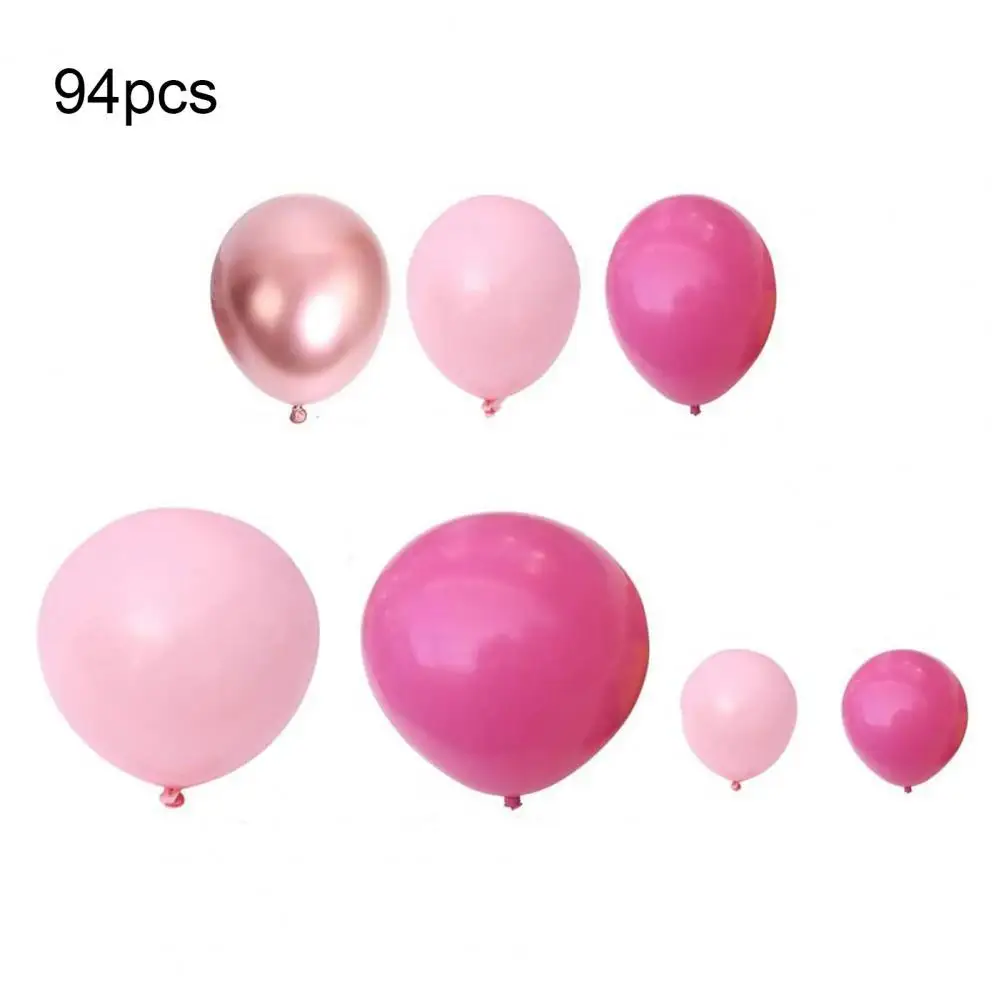 

1 Set Pink Color Balloon Decor Bright-colored Visual Effect Emulsion Creative Congratulatory Birthday Wedding Balloon Decor