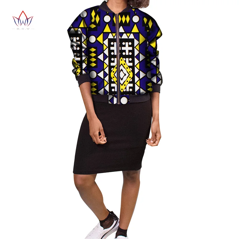 Женская куртка с вощеным принтом в африканском стиле хлопковая длинным рукавом и
