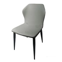 modern simple dining chair household nordic light luxury back chair italian hotel restaurant orange leather chair
