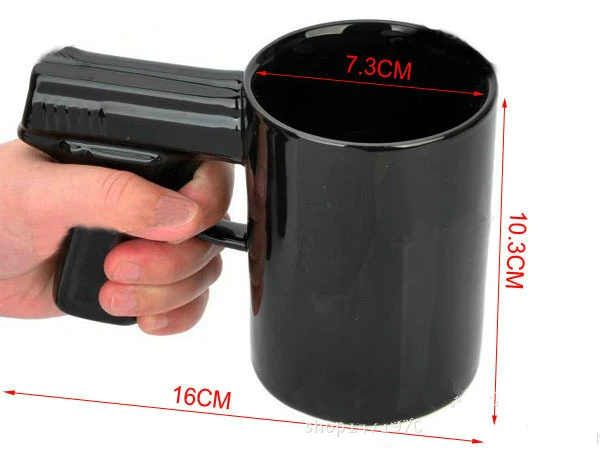 Креативные керамические кофейные чашки с пистолетом кружки забавная кружка для